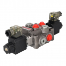 Monoblock distributor. 45l/min G3/8"; 1-section; slide 1; electric 24V; side B: electric